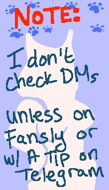 note: i don't check dms except on fansly or w tip on telegram